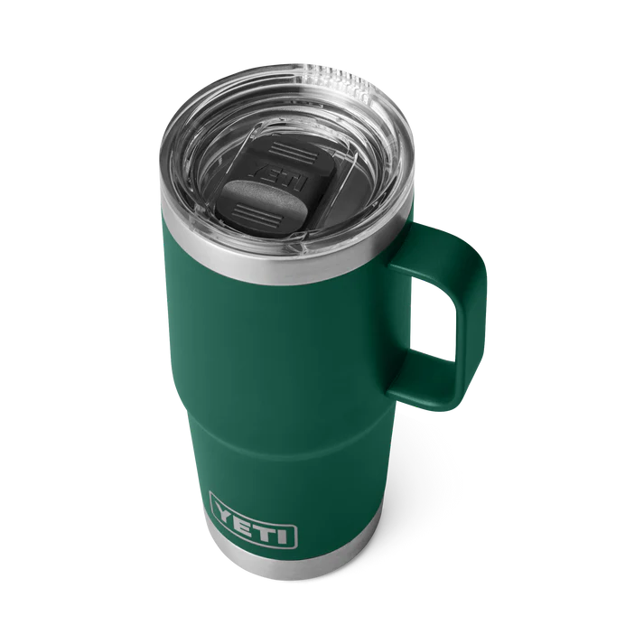 YETI RAMBLER 20 OZ TRAVEL MUG BLACK FOREST GREEN