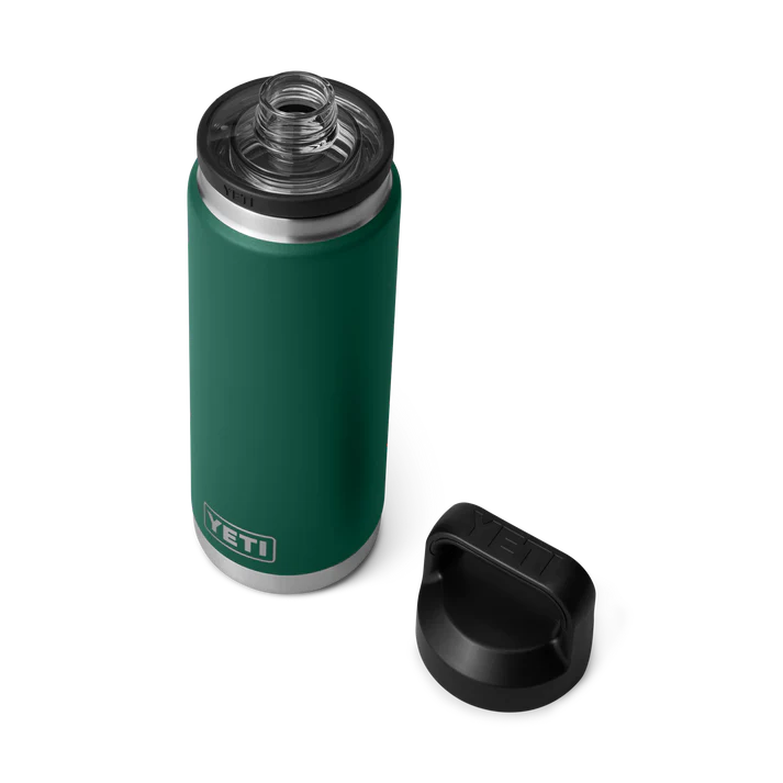 YETI RAMBLER 26 OZ BOTTLE CHUG BLACK FOREST GREEN