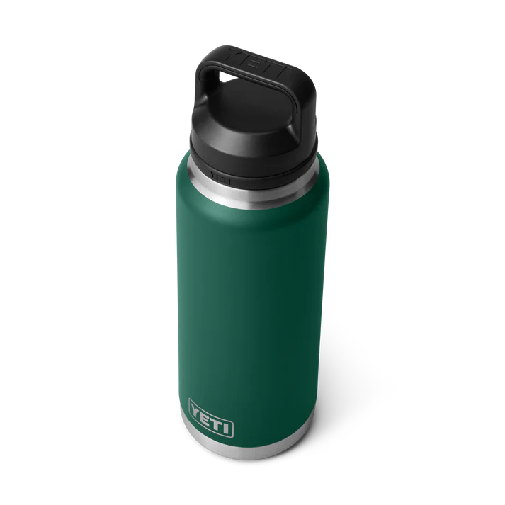 YETI RAMBLER 36 OZ BOTTLE CHUG BLACK FOREST GREEN