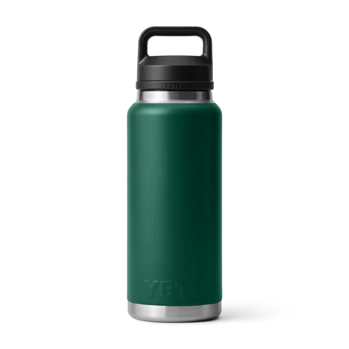 YETI RAMBLER 36 OZ BOTTLE CHUG BLACK FOREST GREEN
