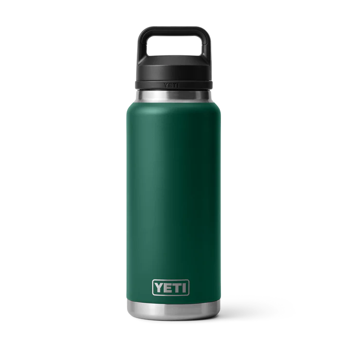 YETI RAMBLER 36 OZ BOTTLE CHUG BLACK FOREST GREEN