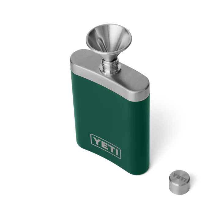 YETI RAMBLER FLASK BLACK FOREST GREEN