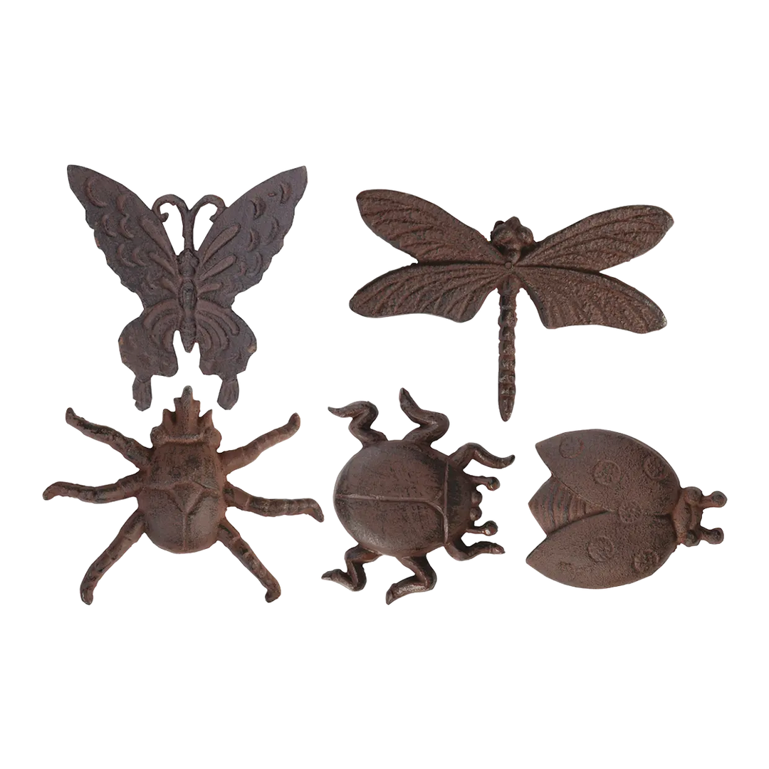 Ass of 5 garden insect wall decorations