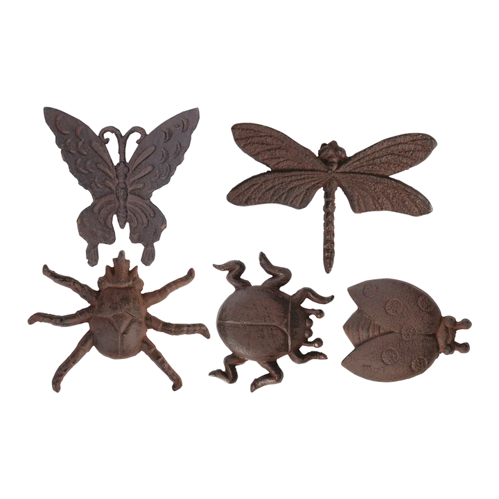 Ass of 5 garden insect wall decorations