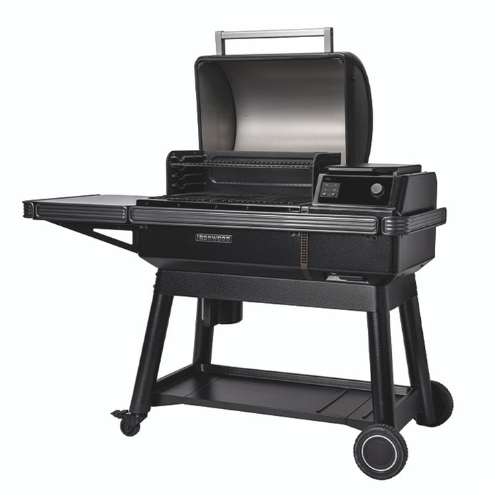Traeger Ironwood Barbecue open lid view on a white background