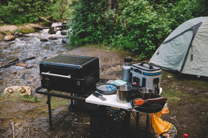 Traeger Ranger Pellet Grill at a campsite in Ireland