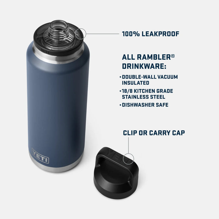 YETI RAMBLER 46 OZ C BOTTLE CHUG STAG RED