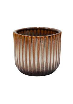 Willow Ribbed Ivory Planter H10.5cm Ø12cm - Pots - Windyridge Garden Centre