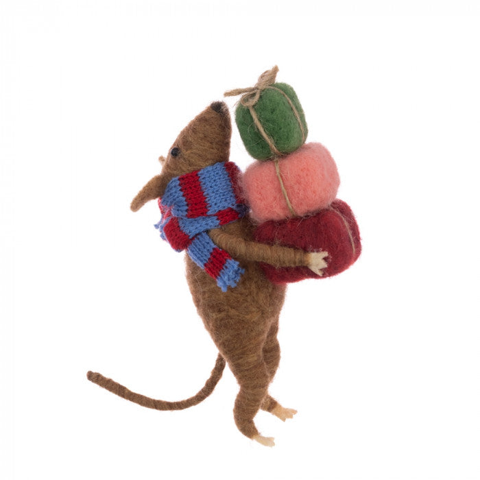 FELT Mouse Carrying Gifts 15cm