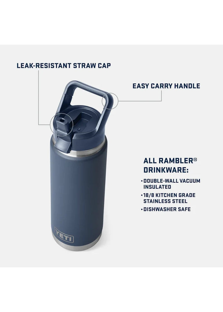YETI RAMBLER 26 OZ COLOUR STRAW BOTTLE PAMPA GREEN