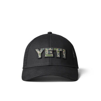 Yeti Camo Black Trucker Hat