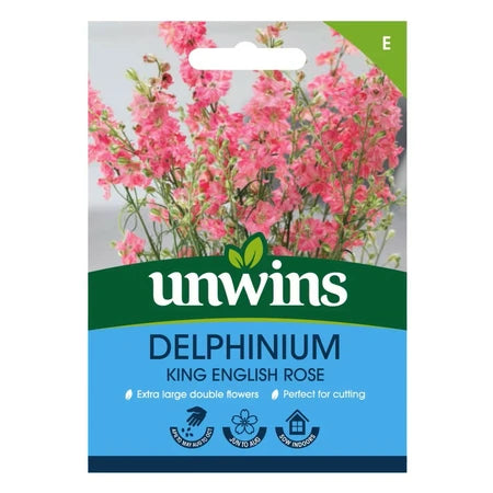 Delphinium King Scarlet (English Rose) - Seed Packets - Windyridge Garden Centre
