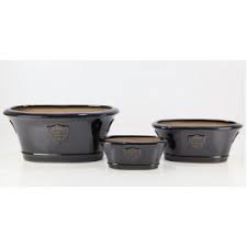 Black Botanic Oval Planter D43H19 - Pots - Windyridge Garden Centre
