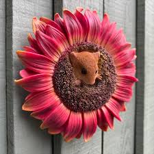 Hanging Harvest Mouse/Orange Sunflower F - Ornaments - Windyridge Garden Centre