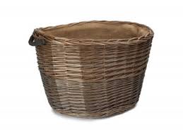 Antique Wash Oval Log Basket Medium - Home & Living - Windyridge Garden Centre