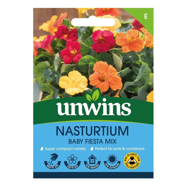 Nasturtium Baby Fiesta Mix - Seed Packets - Windyridge Garden Centre