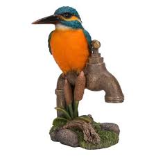 Kingfisher On Garden Tap F - Ornaments - Windyridge Garden Centre