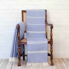 Oxford Stripe Blanket Cobalt