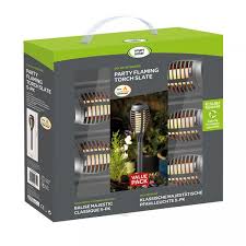 Party Flaming Torch Slate, 5pc Carry Pack, FSDU 20