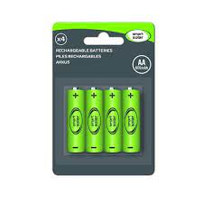 Smart Solar 1.2V AA Ni-MH 600mAh Rechargeable Battery 4 pk