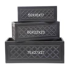 Lattice Fibreclay Trough Planter Ø50X16X17
