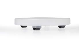 SAUCER WITH WHEELS Ø30cm TRANSP.