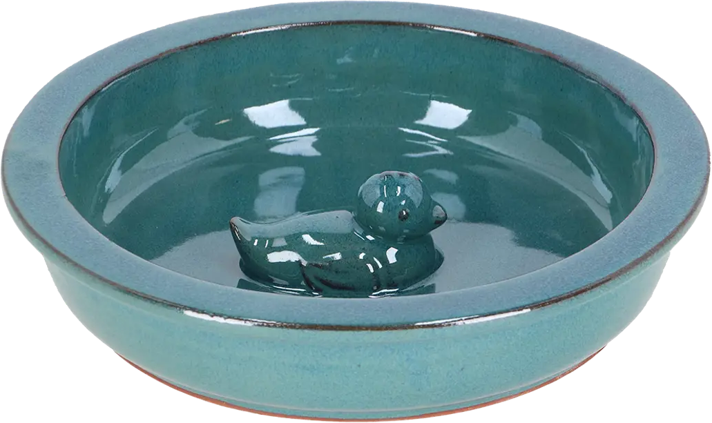 Bird bath round duck