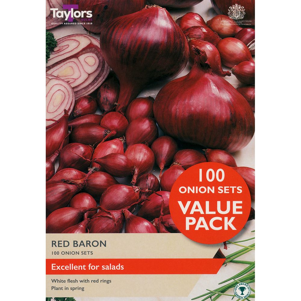 Value Onion Red Baron 100 - Bulbs - Windyridge Garden Centre