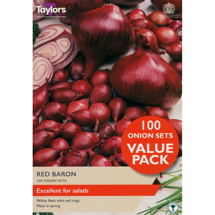 Value Onion Red Baron 100 - Bulbs - Windyridge Garden Centre
