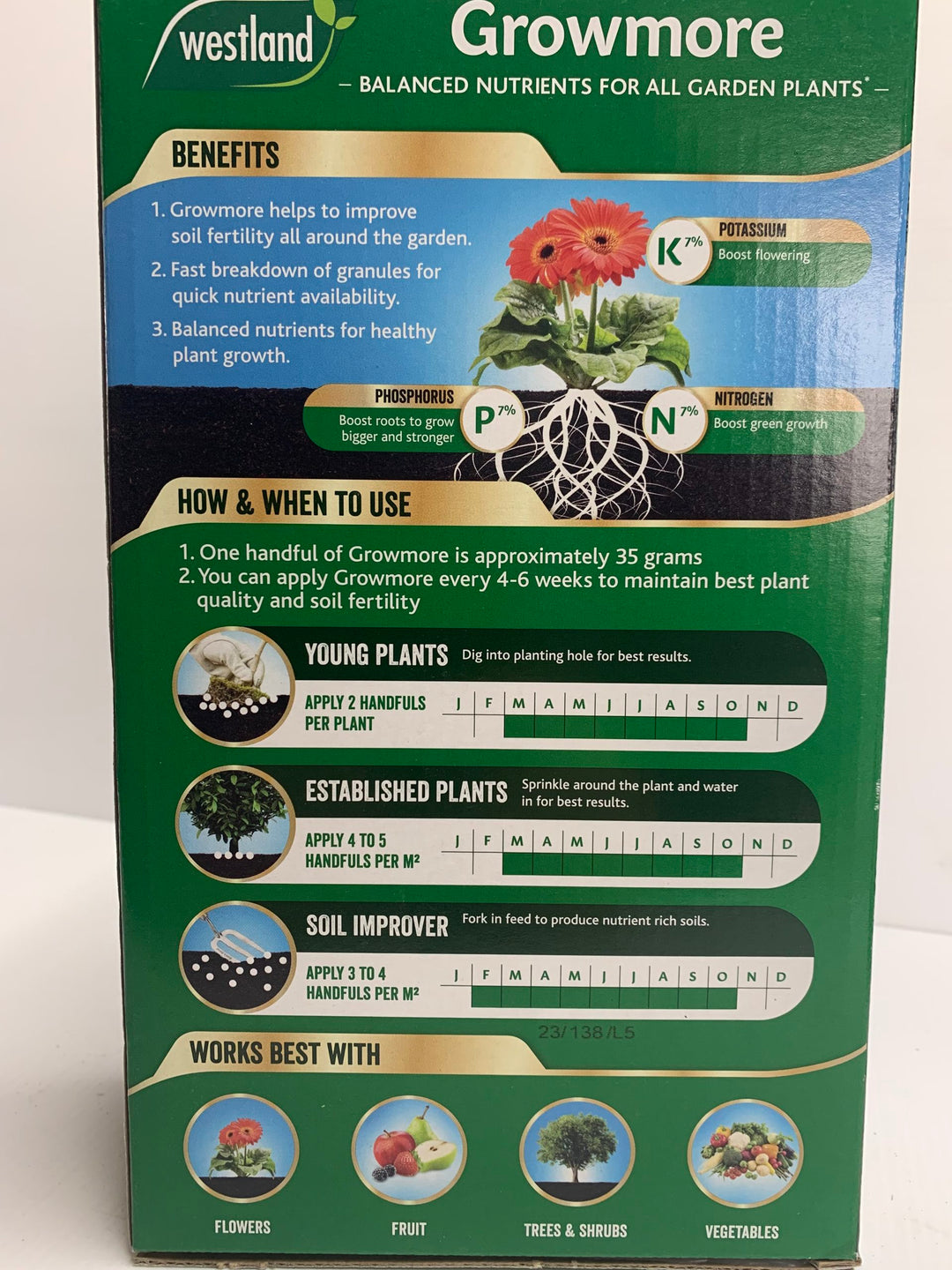 Westland Growmore 1.5Kg - Ferts And Chemicals - Windyridge Garden Centre
