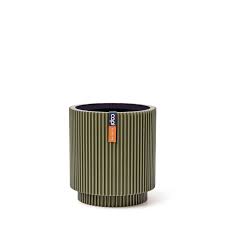 Vase ball Groove Ø21x19 green