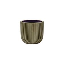 Vase ball Groove 29x26 green