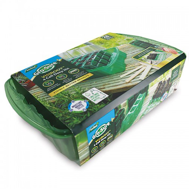 Gro-Sure Visiroot 4 Cell Deep Tray Kit - Tools & Equipment - Windyridge Garden Centre