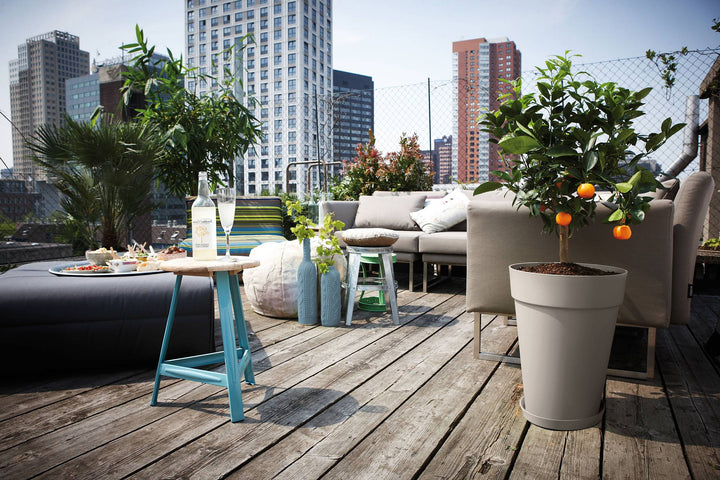 Loft Urban Round High Pot Ø35cm Warm Grey
