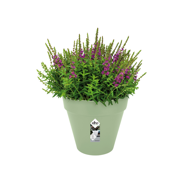 Elho Loft Urban Round Pot on Wheels Pistachio Green
