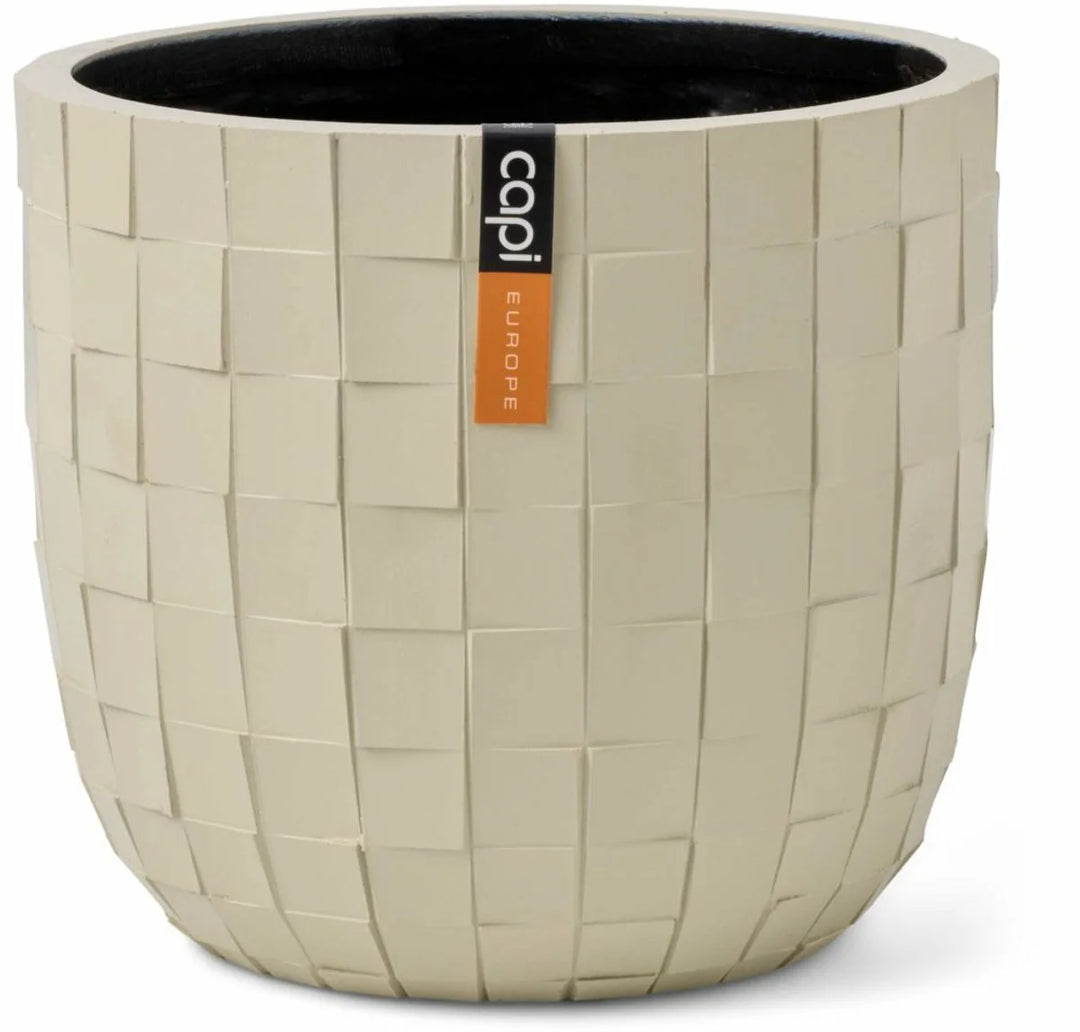 Planter Ball Blocks Beige Ø24Cm H21Cm - Pots - Windyridge Garden Centre