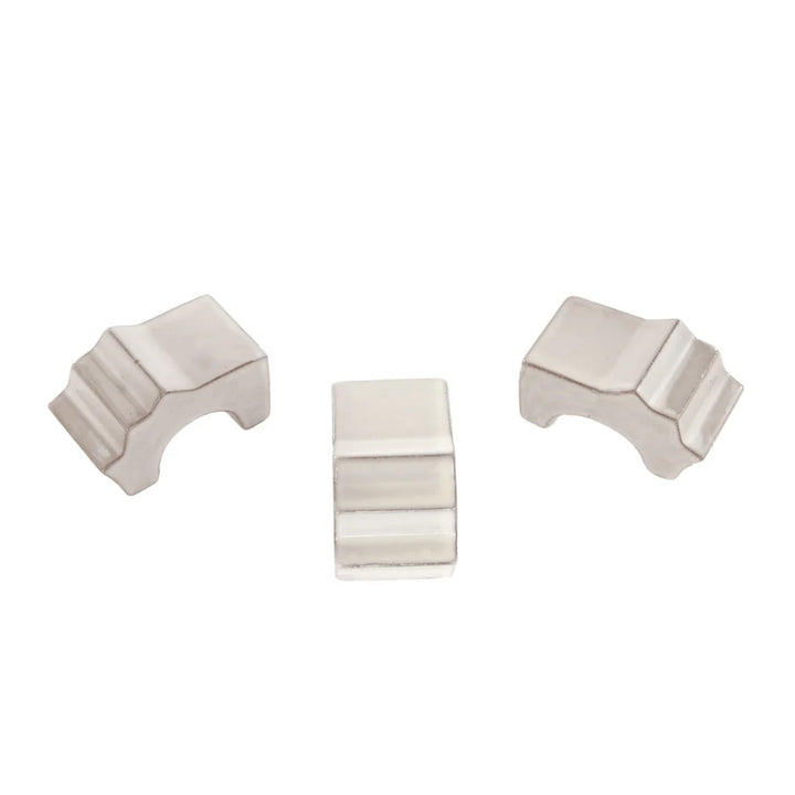 Large Glazed Cream Potfeet Pack Of 3 - Pots - Windyridge Garden Centre