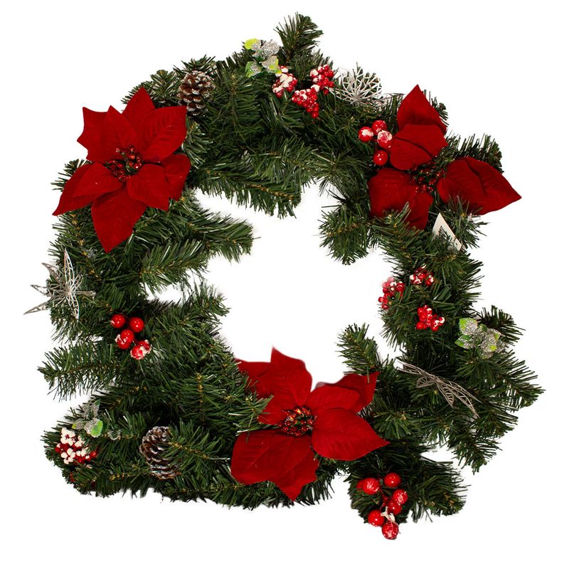 POINSETTIA LUXURY WREATH 60CM