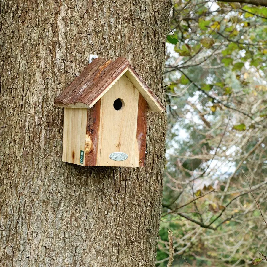 Bird House Blue Tit Bark Roof - Bird Care And Wildlife - Windyridge Garden Centre