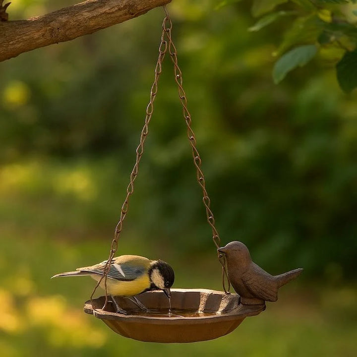 Hanging Birdbath Cast Iron Small - Bird Care And Wildlife - Windyridge Garden Centre