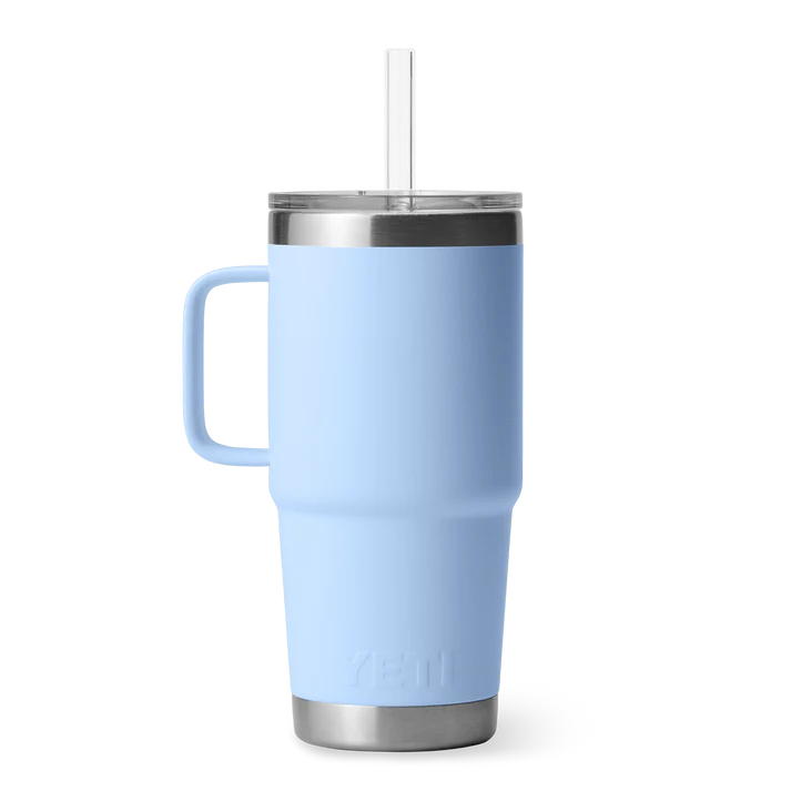 YETI RAMBLER 25 OZ STRAW MUG BIG SKY BLUE