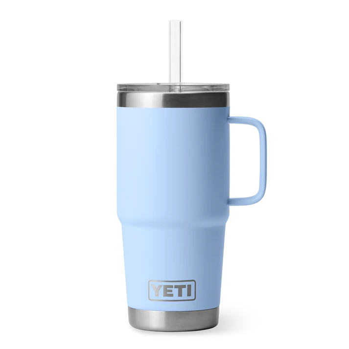 YETI RAMBLER 25 OZ STRAW MUG BIG SKY BLUE