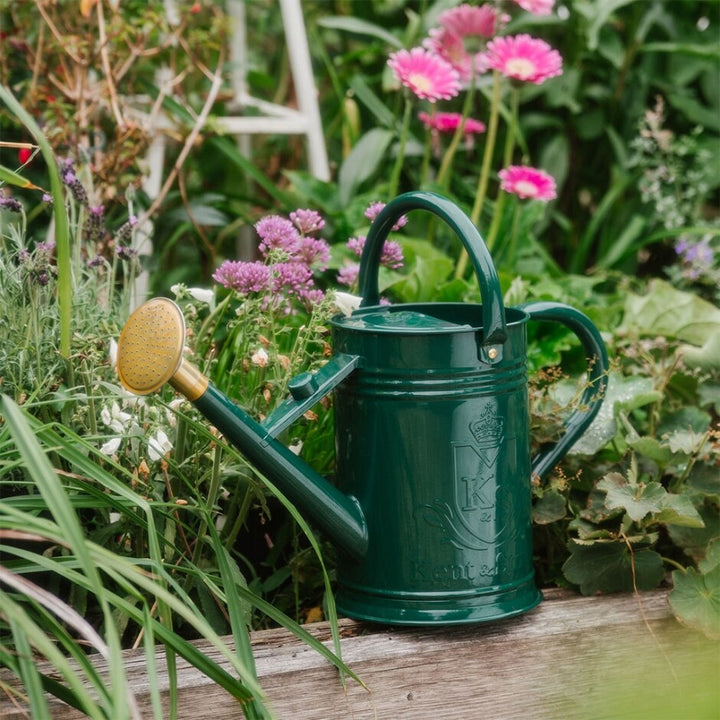 K&S Metal Watering Can Forest Green 9L
