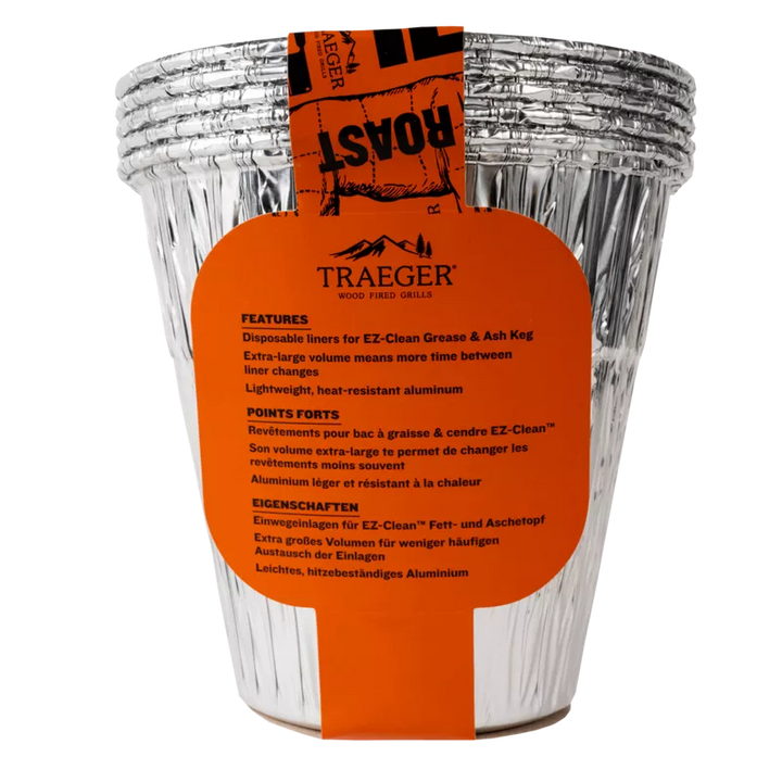 TRAEGER GREASE & ASH KEG LINER 5 PACK