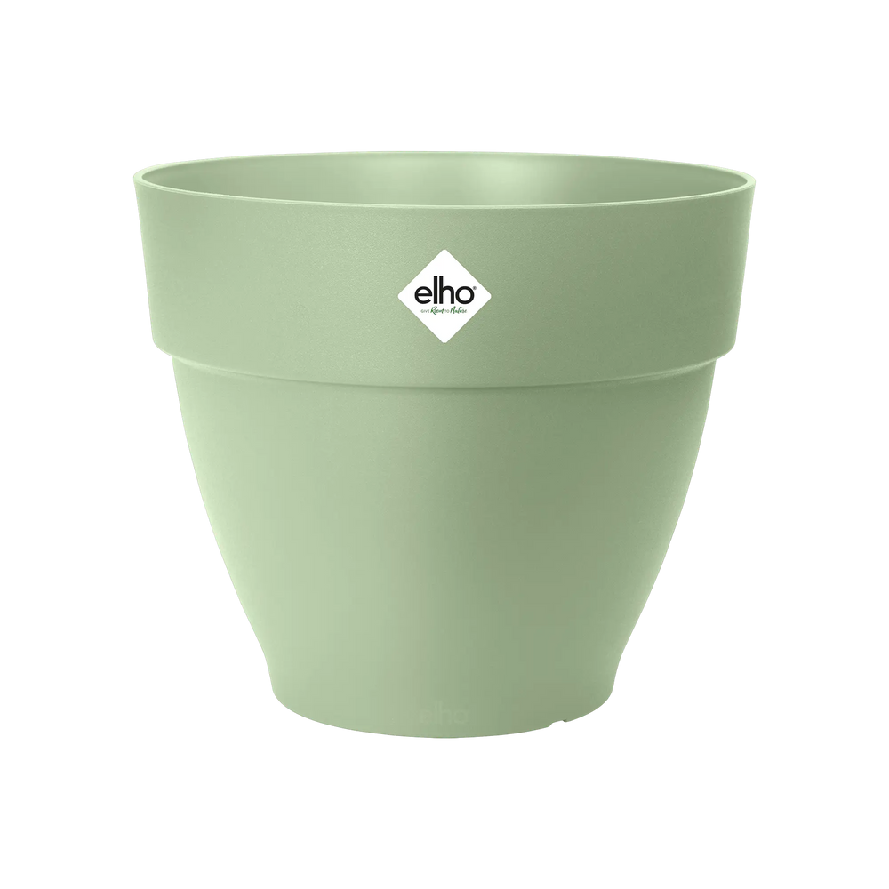 Elho Vibia Campana round plant pot in Pistachio Green