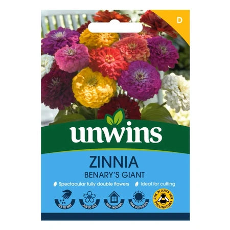 Zinnia Benarys Giant - Seed Packets - Windyridge Garden Centre