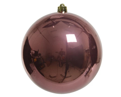 Baubles shatterproof shiny velvet pink 14cm