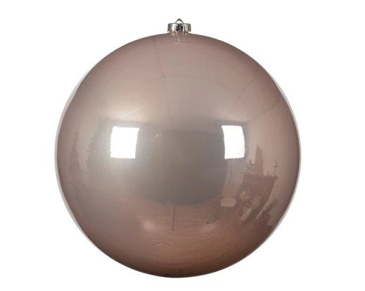 Baubles shatterproof shiny blush pink 20cm