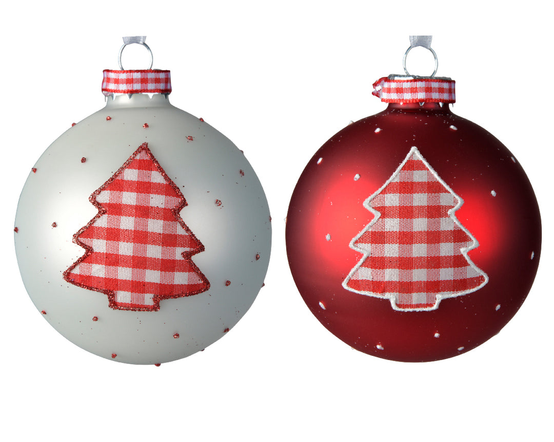Bauble  glass  checkered  tree