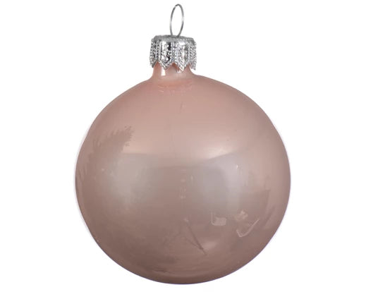 Bauble glass enamel Blush Pink